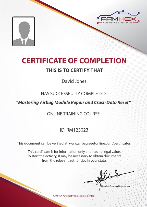 Airbag Module Reset Training Course